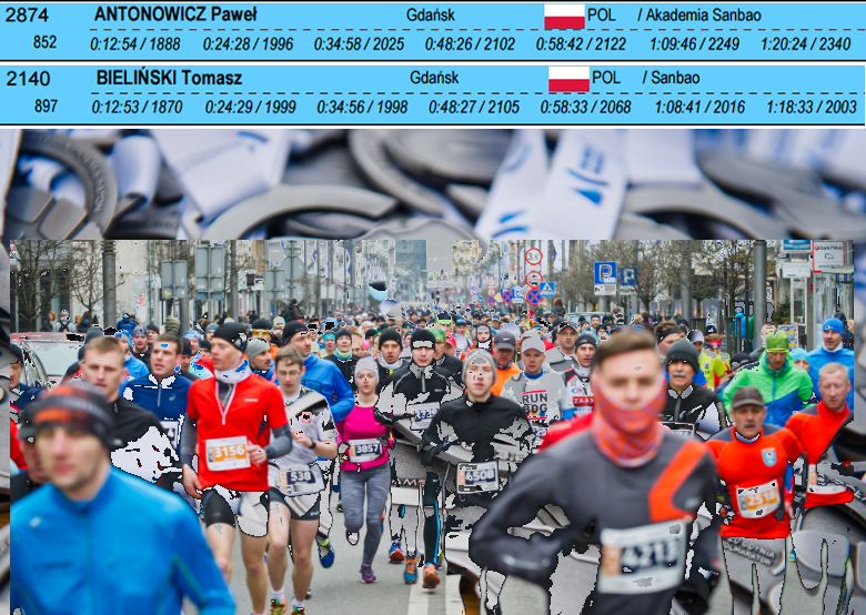 Paweł i Tomek (SANBAO) 2. ONICO Gdynia Półmaraton 2017