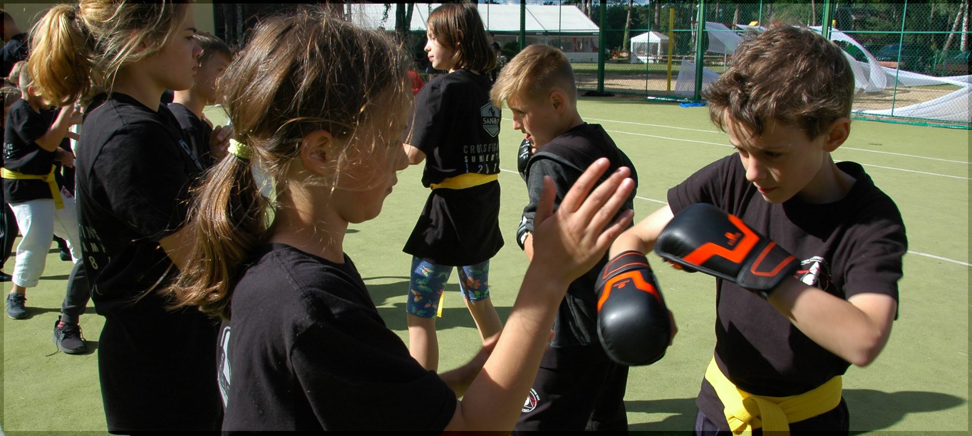 Trening sparingowy podczas obozu SANBAO